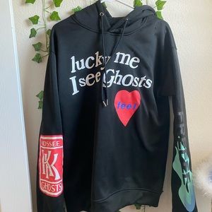 Amazon : Lucky Me I See Ghosts Kanye Wests Hoodie Size Small Black